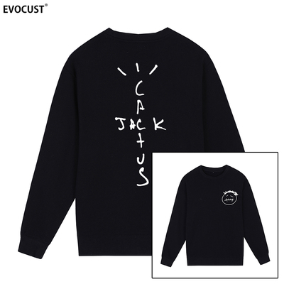 Travis Scott Jack cactus嘻哈潮牌饶舌ins街头涂鸦圆领卫衣男女