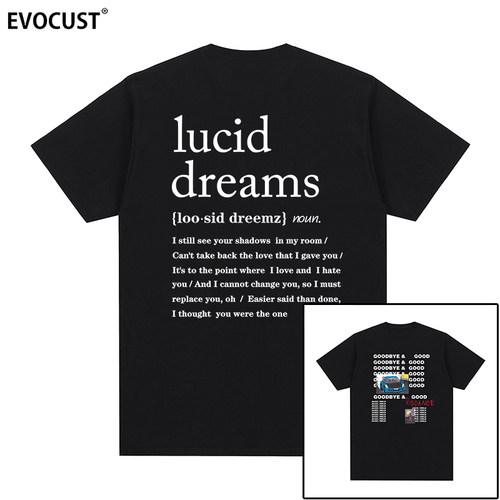 Juice wrld短袖T恤goodbye riddance嘻哈潮牌涂鸦字母印花男女INS