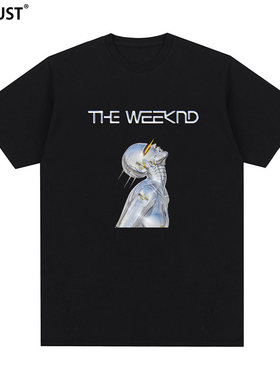 The Weeknd短袖T恤威肯盆栽哥街头机器人空山基Hajime联名男女ins