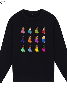 Drake公鸭CLB嘻哈毛圈圆领卫衣Certified Lover Boy印花宽松休闲