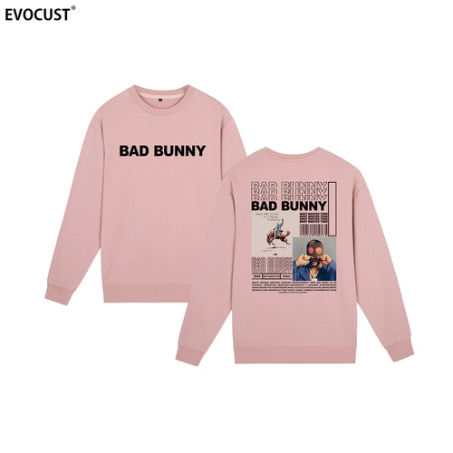 BAD BUNNY海报贝尼托Debi tirar mas fotos嘻哈潮牌男女圆领卫衣