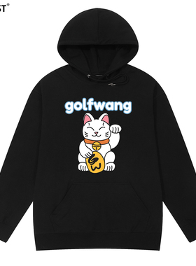Golf Wang招财猫白猫嘻哈潮牌hip hop街头饶舌男女连帽卫衣帽衫