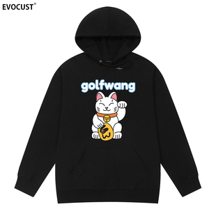 Golf Wang招财猫白猫嘻哈潮牌hip hop街头饶舌男女连帽卫衣帽衫