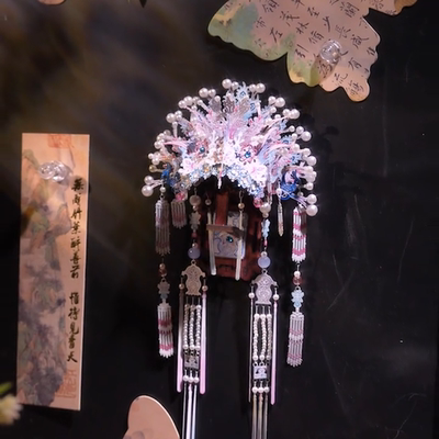 艺模宫灯凤冠国风立体冰箱贴3D立体拼图金属拼装模型 手工DIY玩具