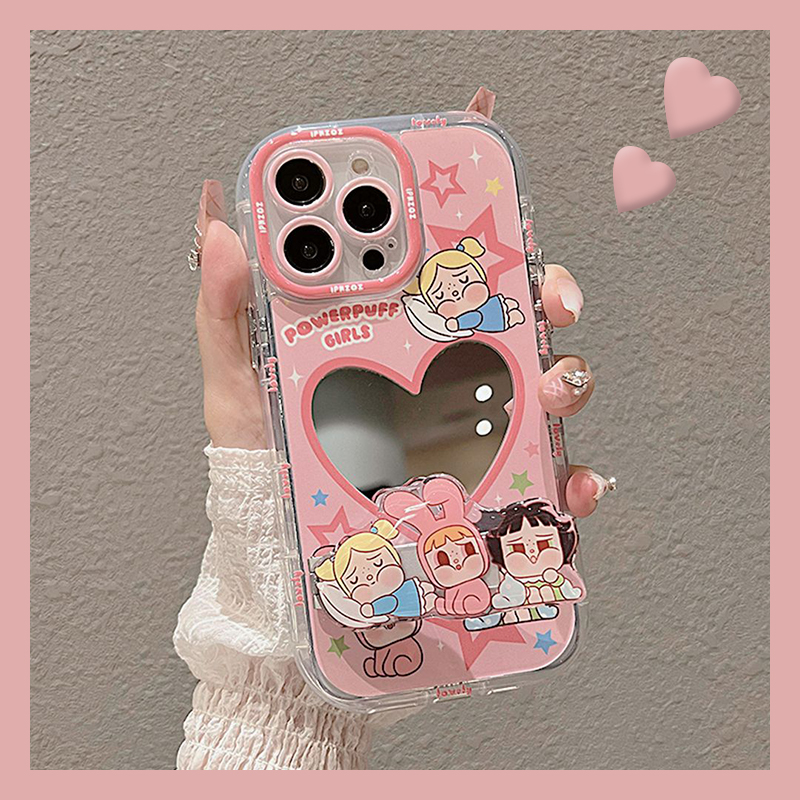 飞天小女警适用oppofindx7ultra手机壳findx6爱心x5镜子x3pro镜面k11立体k10支架k9s可爱oppo硅胶真我gt5卡通