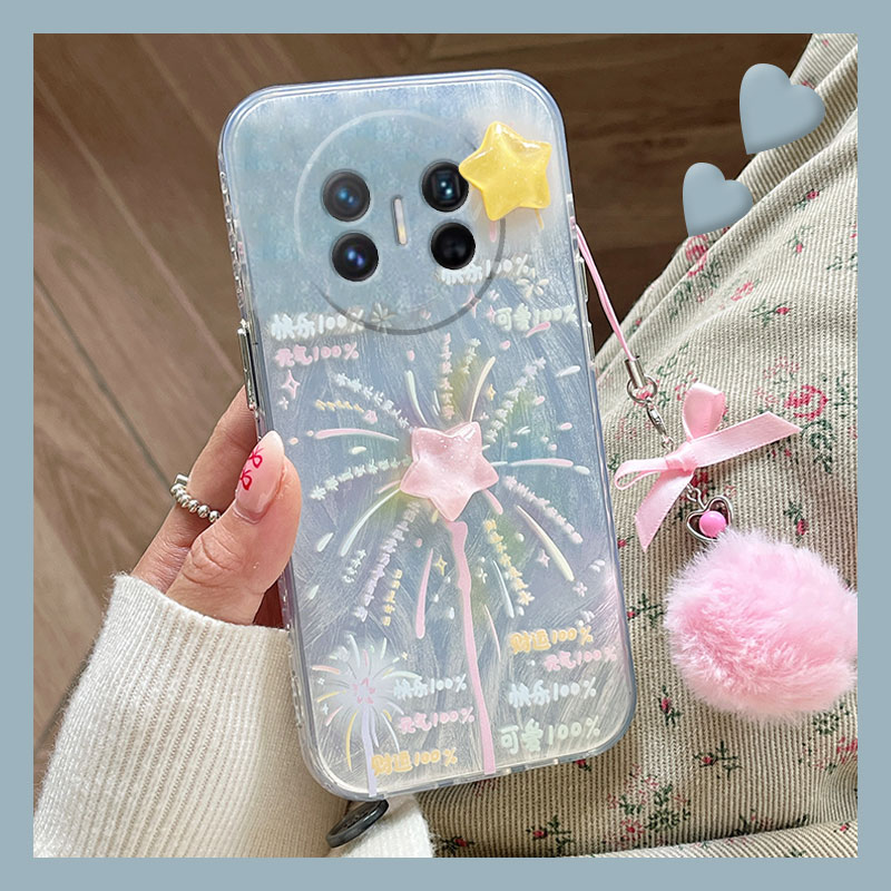 羽纱高级感小众烟花立体星星手机壳