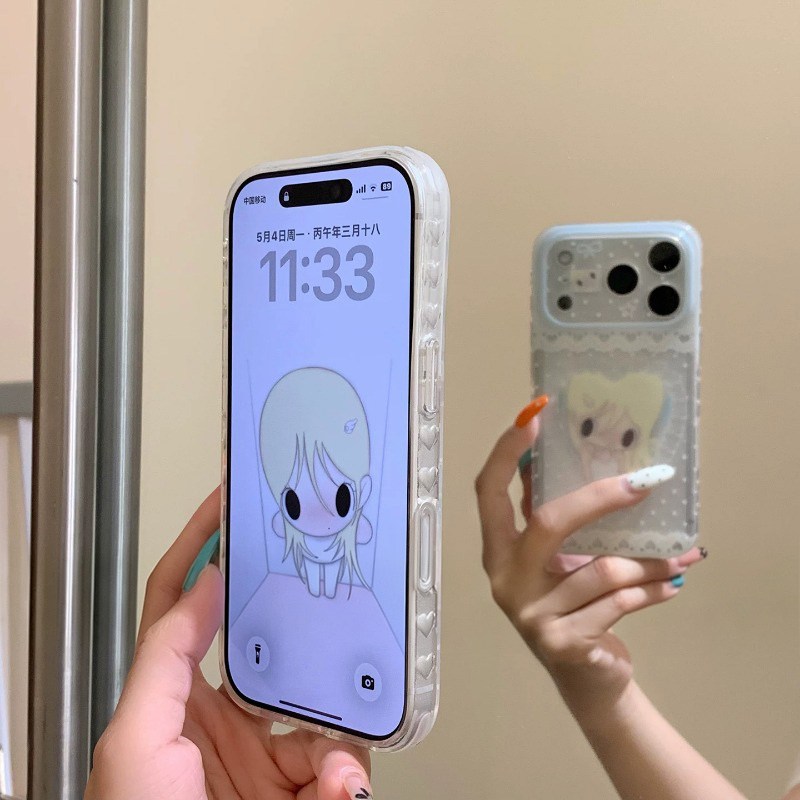 蕾丝球球女孩适用华为pura90pro手机壳pura80ultrat可爱70ar卡通p60pro呆萌p50por趣味p40大视窗hauwei硅胶软