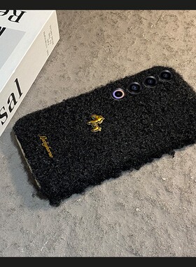 金色英文小马适用魅族22mini手机壳note16毛绒21pro毛绒20秋冬季18por卡通18x立体7/16spor/16t/16x/16thplus