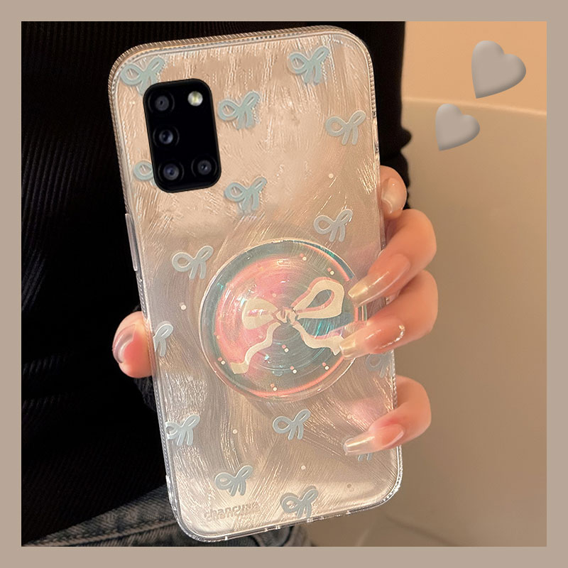 超仙羽纱蝴蝶结镭射支架手机壳