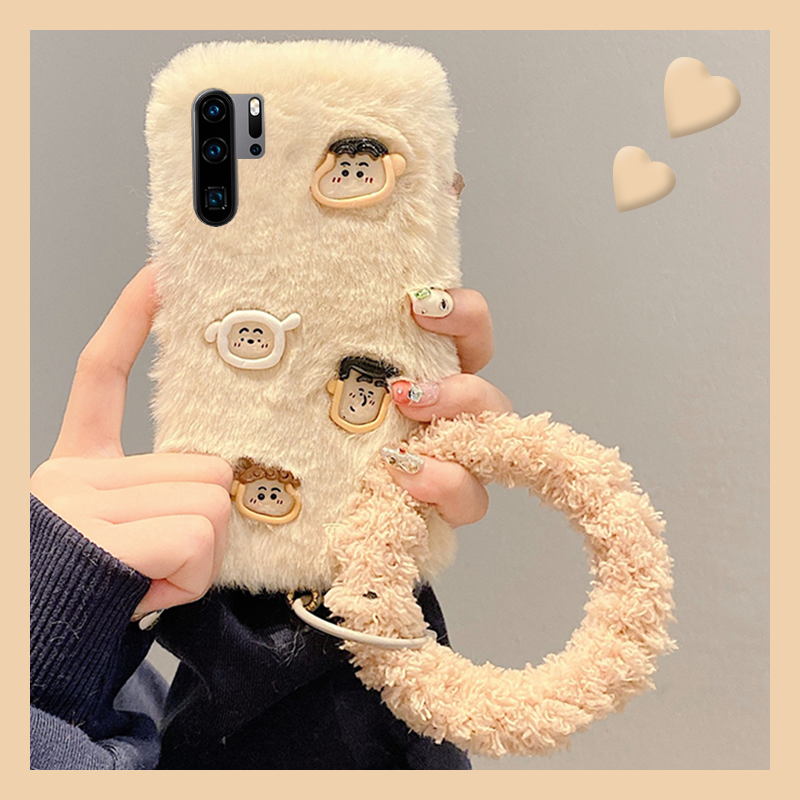 毛绒绒毛茸茸可爱蜡笔小新手机壳