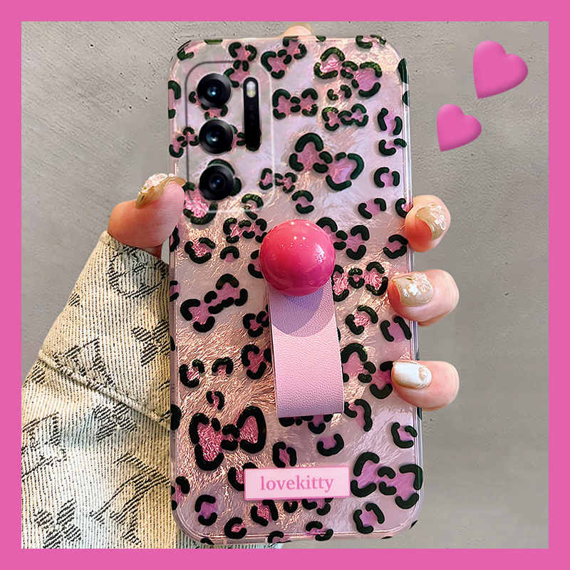 粉色豹纹适用oppofindn3flip手机壳findn2flip立体n3指环扣n2日韩findn折叠屏辣妹oppo小众0pp0硬壳透明少女