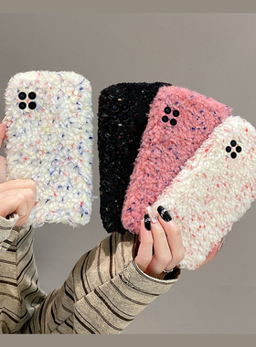 ins风拼色墨点适用华为nova14手机壳novo13pro冬天12ultra晕染11秋冬季10z毛绒绒9se简约8/7i/6/5/4e活力版软