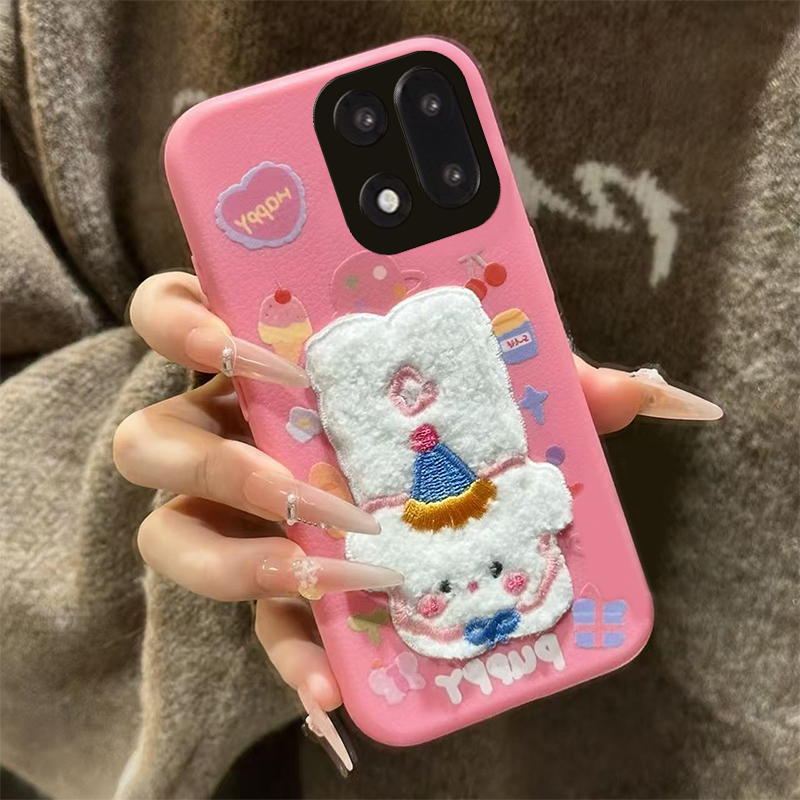 大象西高地小狗适用一加ace6手机壳ace5pro刺绣1+15秋冬季13卡通12皮纹ace3仿皮acepro竞速版11r/2v/10t可爱p