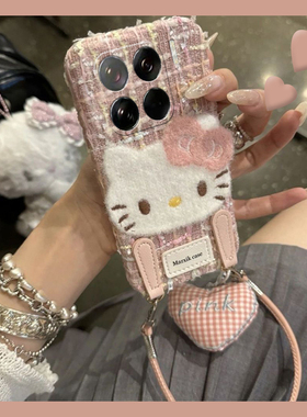 小香风kt猫适用小米15pro手机壳14ultra挂绳13粉色12spor日韩12x毛绒11青春版10硅胶mix4秋冬8se/civi4/3/21s