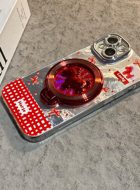 2026旋转支架适用oppofindx9plus手机壳fondx8pro小马x7ultra卡通x6新年x5冰川纹k12x马年k11硅胶0ppo红色软p