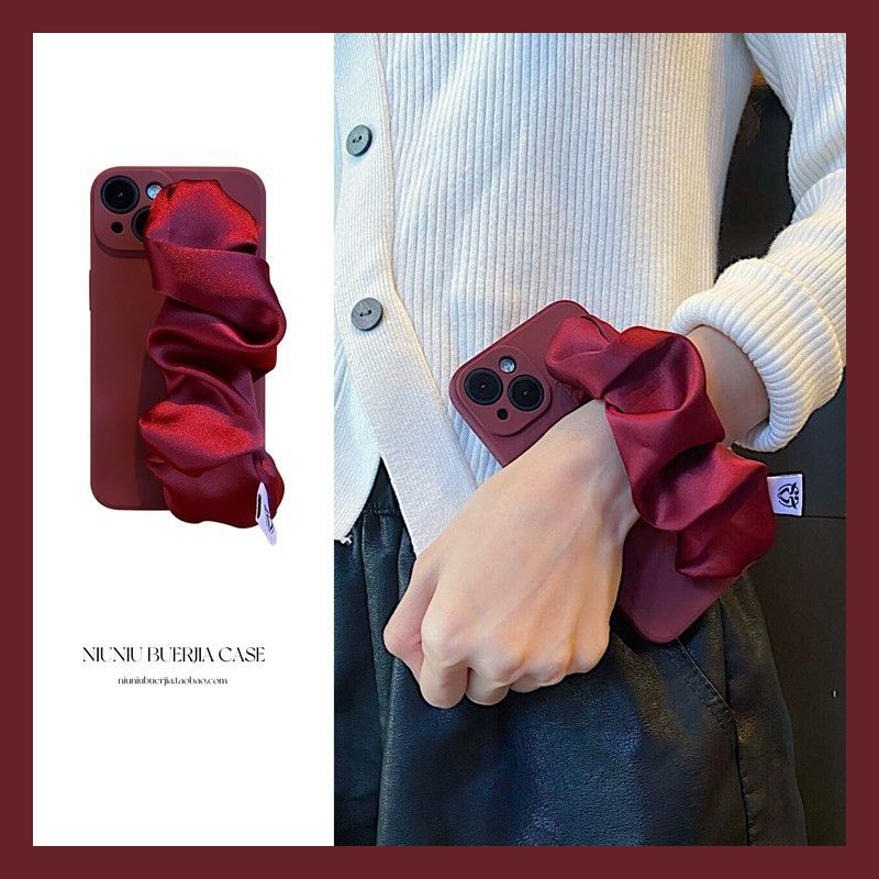 丝巾褶皱腕带适用vivoz6手机壳u3x立体y9s红色z3i简约y7s液态y5s日韩y3简约z1韩系nex3s/nex前置指纹版硅胶软