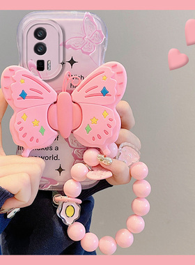 ins风立体蝴蝶适用小米红米60至尊版手机壳12粉色k60e透明k50硅胶k40s带挂链k30i卡通12c支架10a纪念版redmik