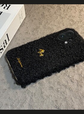 金色英文小马适用vivos50手机壳s30promini毛绒s20秋冬季s19pro卡通s17t立体s16e新年s15/s12/s10/s9/s7/vivo