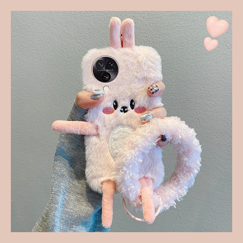毛绒绒毛茸茸可爱兔子手机壳