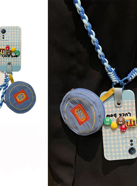 格子英文适用vivoy200i手机壳t1立体M豆y77e零钱包y97gt斜挎y100t可背y95卡通y93s硅胶y66+y83y81y78y33vivo