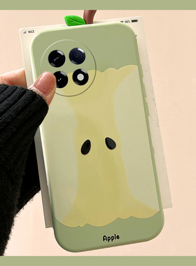 ins风苹果表情适用小米红米k80手机壳k70pro立体k70s水果k60至尊版k50电竞版k40创意k30i液态k20硅胶k12c绿色