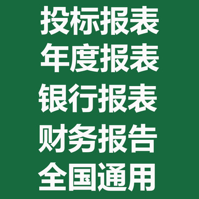 公司招投标年度财务报表银行贷款非民会计报税企业工商年检咨询