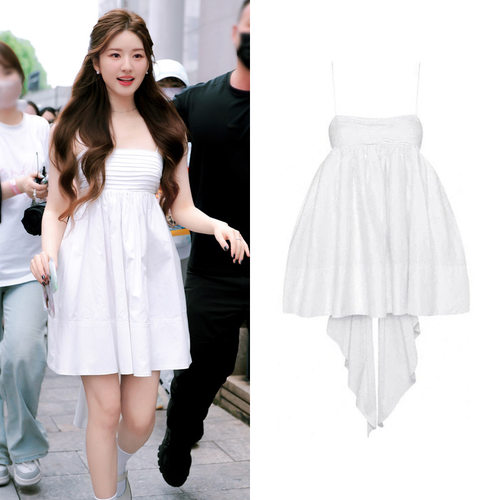 白色吊带连衣裙甜美露背小白裙夏