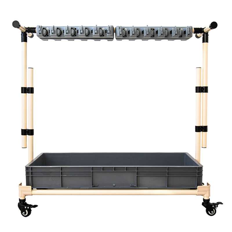 科力邦(Kelibang)置物架米黄管塑钢架子不锈钢拖把架子免打孔收