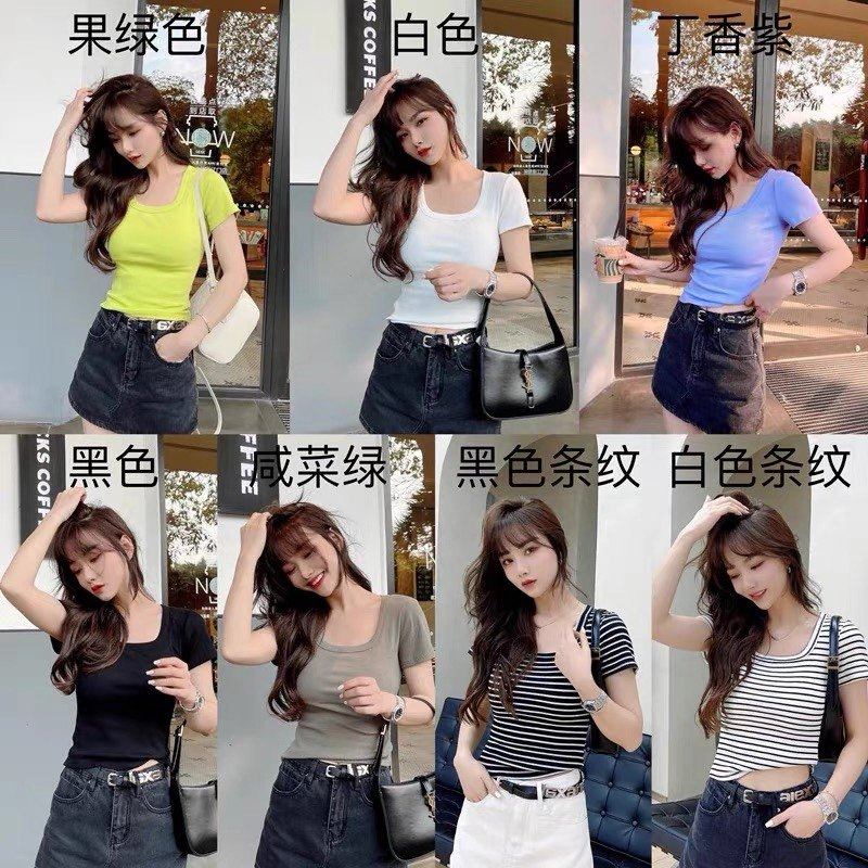 卡卡正品旗舰防走光锁骨短袖上衣