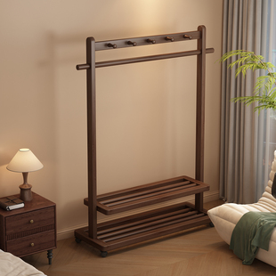 衣帽架衣架落地卧室家用挂衣架室内可移动挂衣服架子挂衣杆置物架