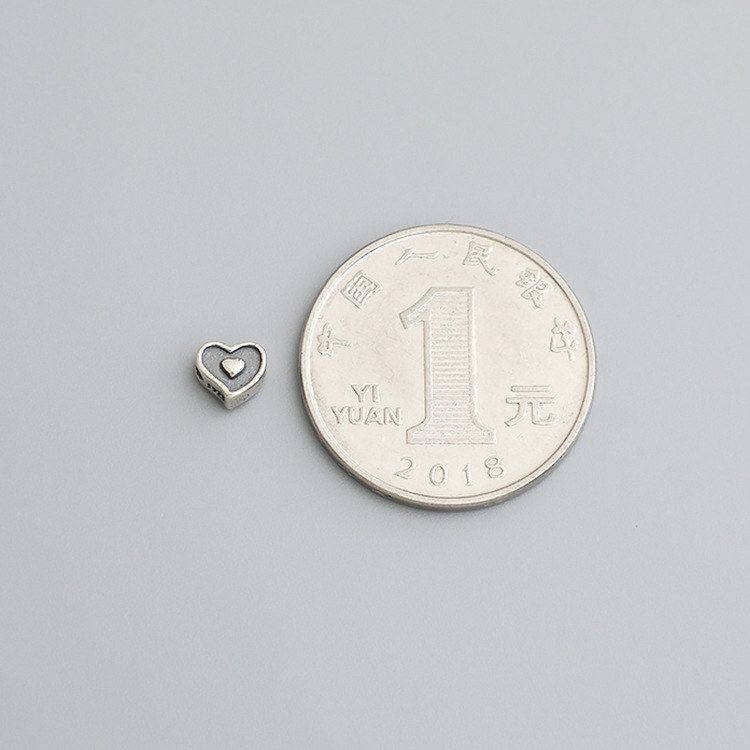 DIY心形爱心手链S925配件串珠散珠隔珠手工银饰品简约项链纯银,饰品/流行首饰/时尚饰品新,其他DIY饰品配件,淘宝优惠券,粉丝福利购,淘宝优惠卷