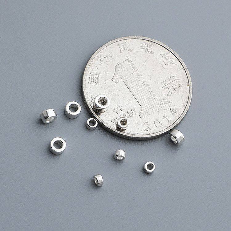 散珠配件手工纯银碎银s925小圆圈圆管材料DIY筒圆珠珠饰品珠车轮,饰品/流行首饰/时尚饰品新,其他DIY饰品配件,淘宝优惠券,粉丝福利购,淘宝优惠卷