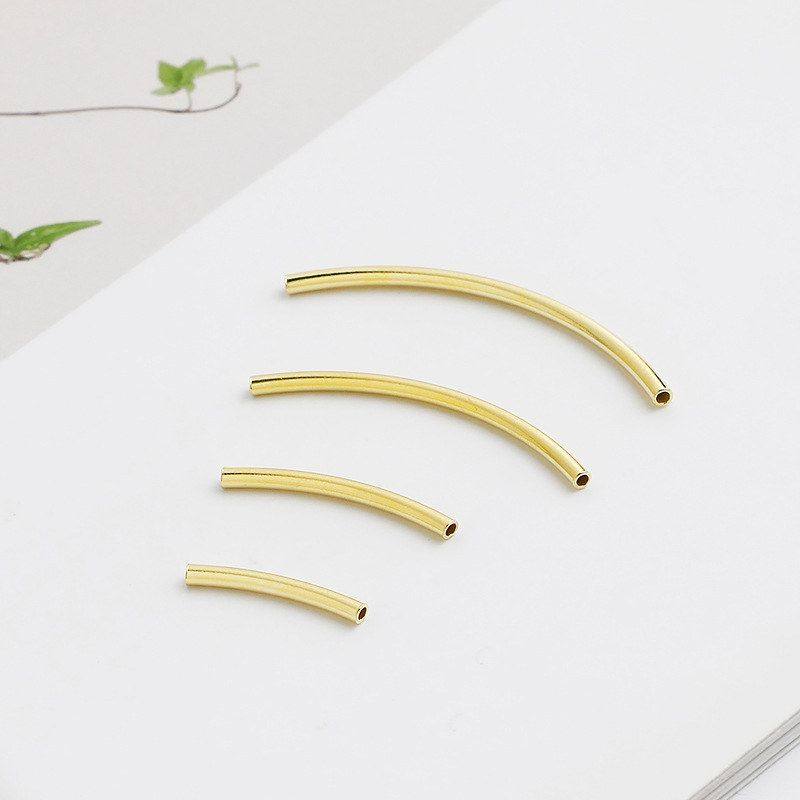 S925纯银手工编绳隔珠材料弯管饰品镀金光面DIY配件串珠手链项链,饰品/流行首饰/时尚饰品新,其他DIY饰品配件,淘宝优惠券,粉丝福利购,淘宝优惠卷