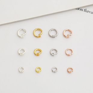 口圈开口开口链接银环饰品半合配件纯银圈闭圈圈饰品DIY环925环银