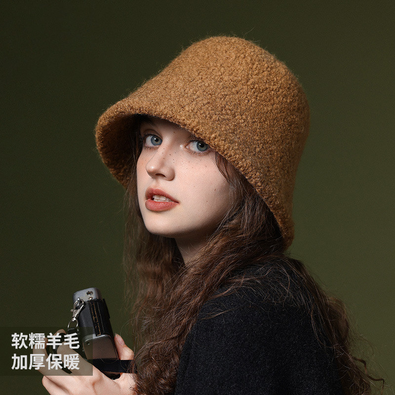 羊毛混纺渔夫帽女冬季加厚保暖百搭显瘦宽檐盆帽方脸帽子显脸小,服饰配件/皮带/帽子/围巾,帽子,淘宝优惠券,粉丝福利购,淘宝优惠卷