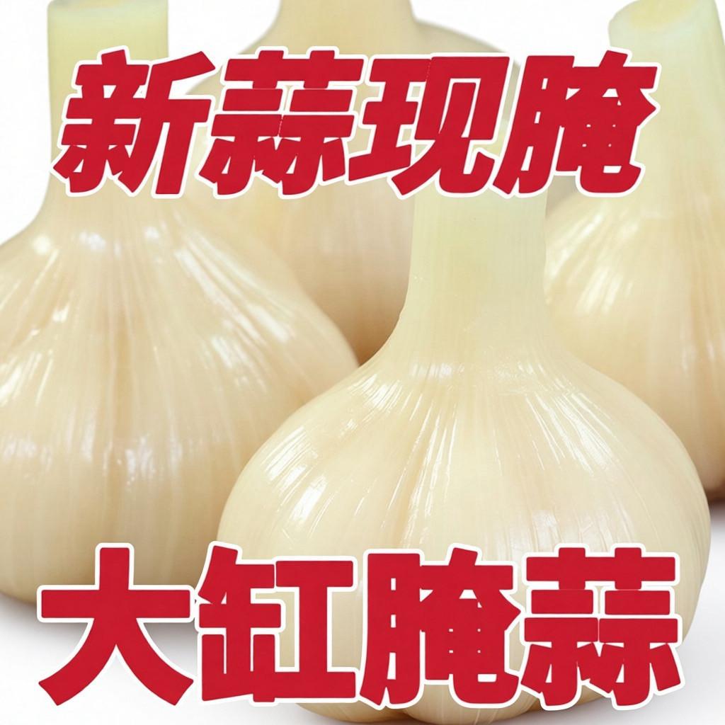 今年糖醋新蒜蒜头2500g糖蒜大蒜咸菜腌制酱菜糖醋辣椒糖醋蒜无水
