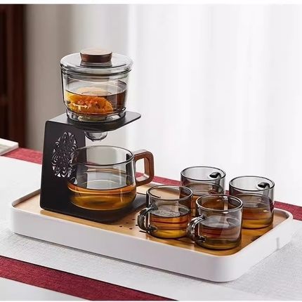 2025新款玻璃自动茶具家用高档功夫茶套装懒人泡茶壶神器