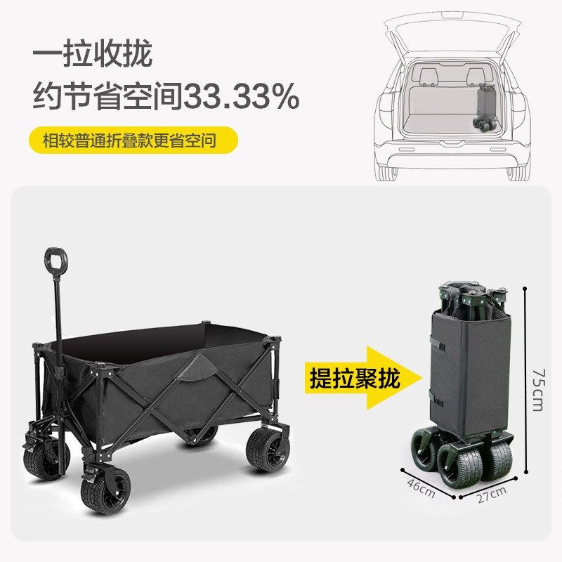户外露营推车营地车野营拖车户外可折叠超大野餐车聚拢手拉小推车,运动/瑜伽/健身/球迷用品,其他运动护具,淘宝优惠券,粉丝福利购,淘宝优惠卷