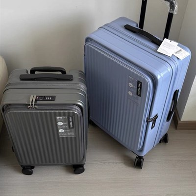 前置开盖行李箱20寸登机箱侧开拉杆箱24寸抗摔旅行箱扩展密码箱包