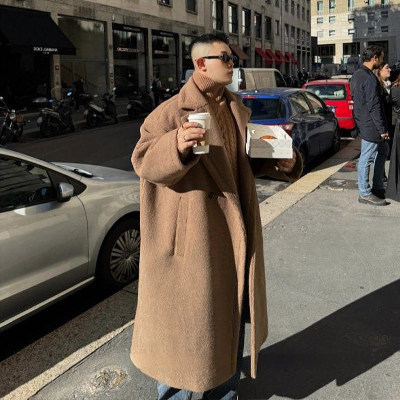 韩版毛绒大衣男秋冬新款防皮草外套男宽松百搭加绒加厚毛毛衣个性,男装,皮草,淘宝优惠券,粉丝福利购,淘宝优惠卷