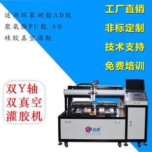 真空灌胶机厂家非标定制双液ab胶双Y轴双工位双头全自动点注胶机