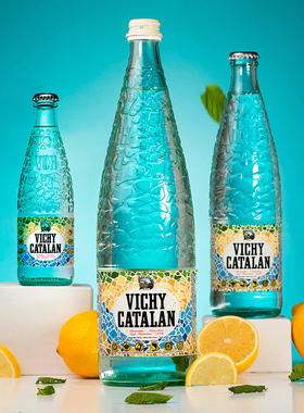 西班牙进口Vichy Catalan威域天然含气矿泉水高端气泡水玻璃瓶装