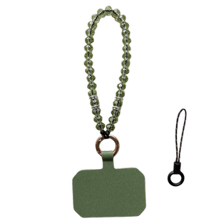 水晶手机链高级感串珠挂链精致新款女手腕透明链条挂件手链高端链子挂绳腕带配饰夹片钥匙挂饰珠子吊坠壳绳紫