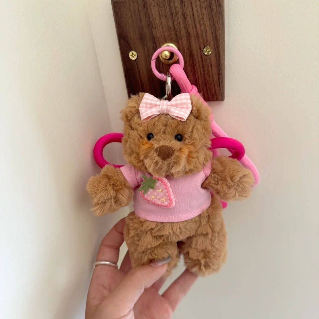 巴塞罗熊包包挂件毛绒挂饰汽车钥匙扣泰迪熊玩偶新车礼物