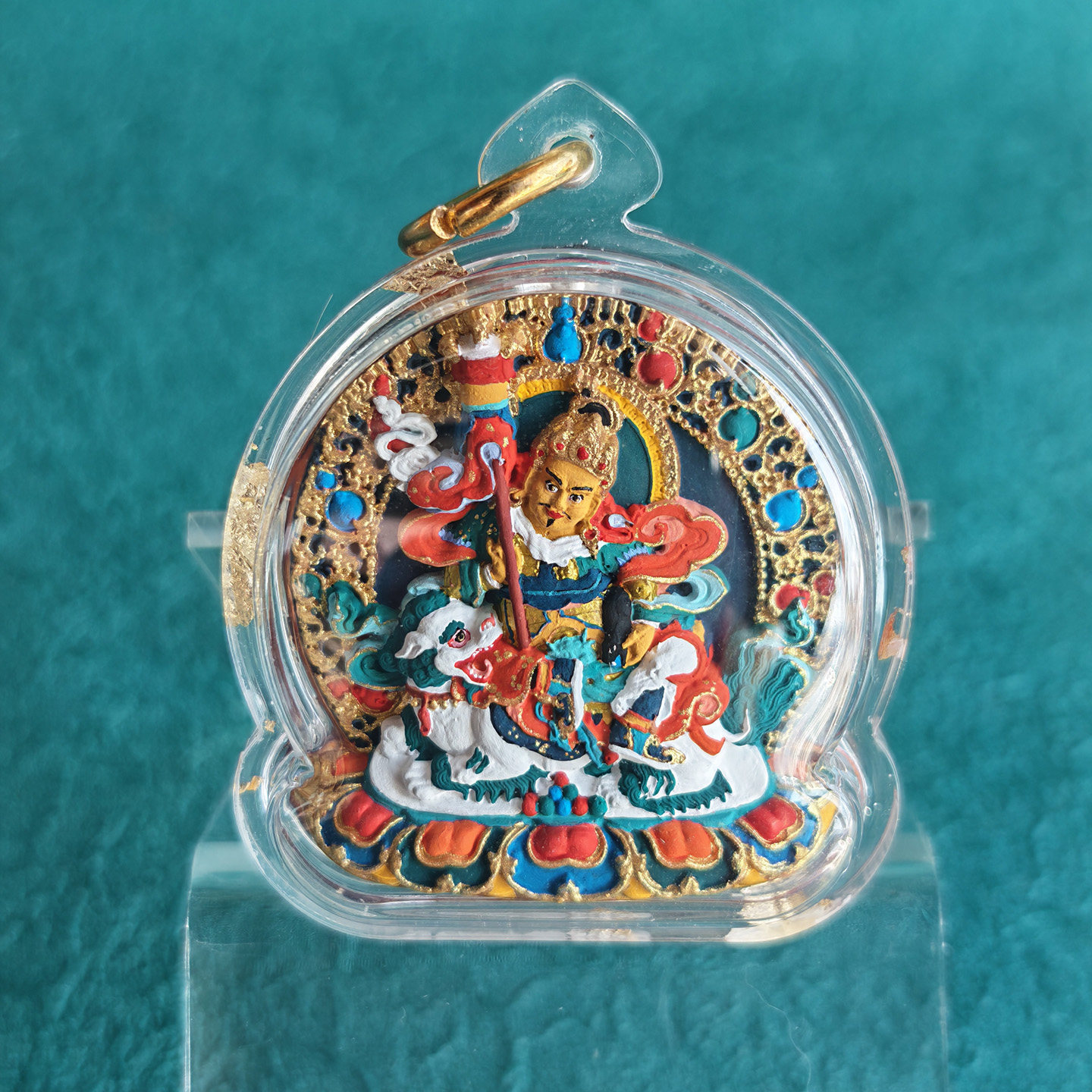 手工制作 财宝天王 多闻天王 彩绘擦擦 小佛像