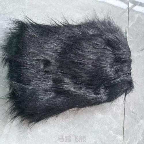 {亚文化皮扣套jk辣妹小腿中筒毛毛腿毛绒y2k朋克袜套仿皮草加绒堆