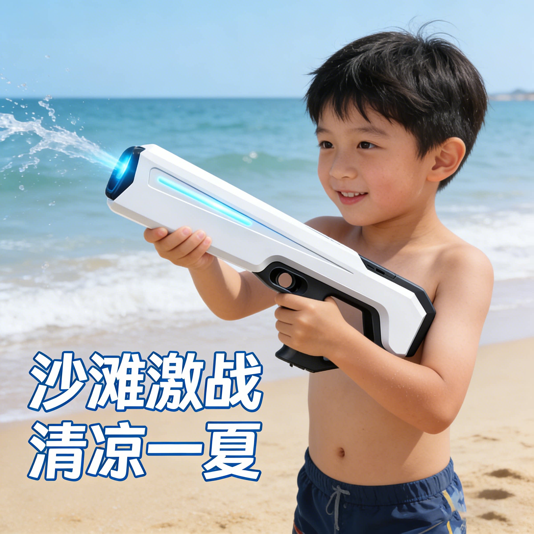 电动连发强力水枪儿童戏水玩具