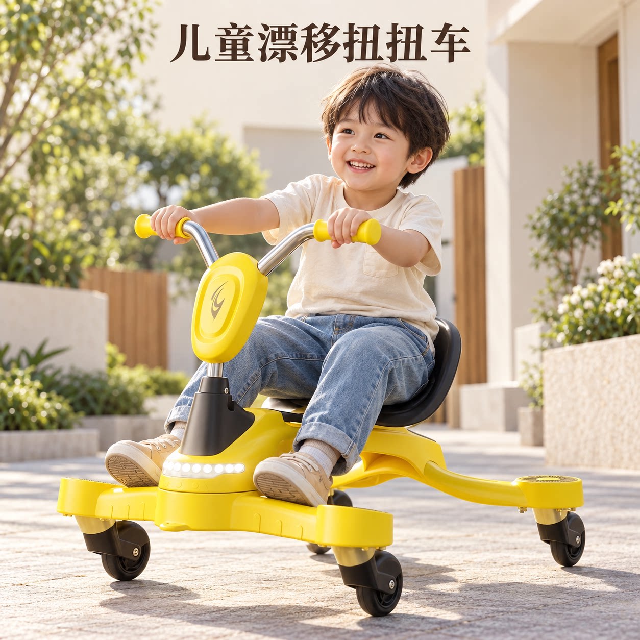 儿童防侧翻四轮漂移扭扭车