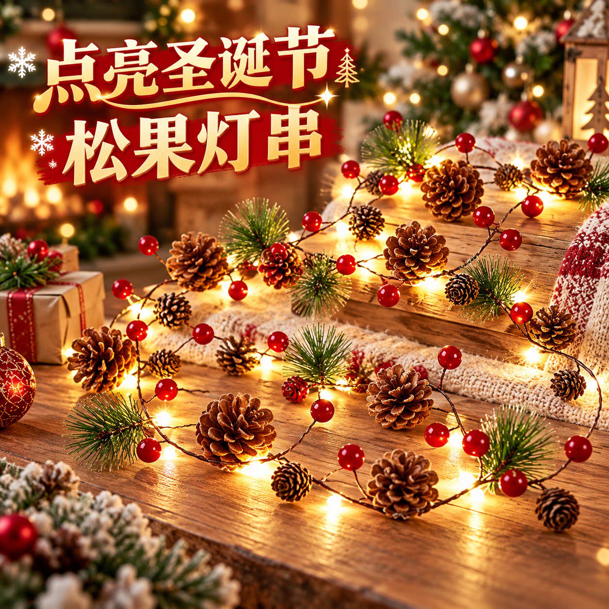 氛围灯星星灯装饰灯专用灯串圣诞节礼物2026新款户外发光灯带彩灯