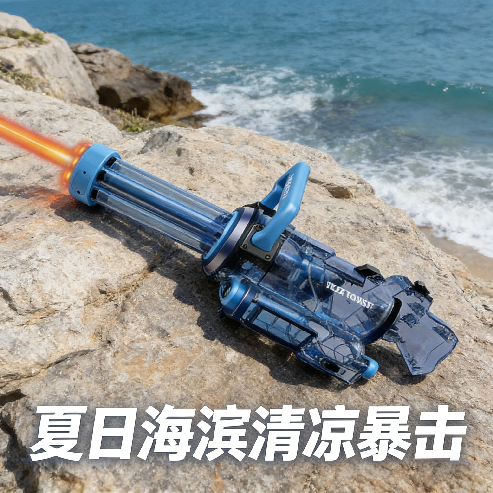 泼水节儿童大容量冰爆加特林水枪